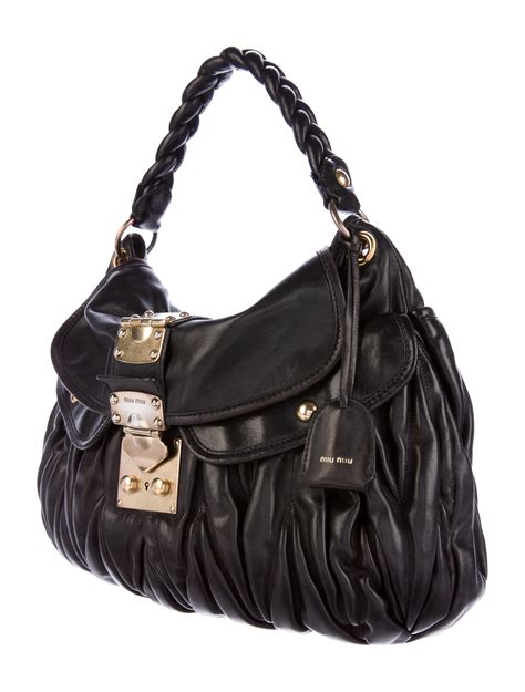 miu miu leather coffer bag